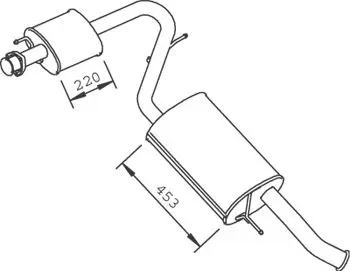 Handler.Part Middle-/end silencer DINEX 33330 1