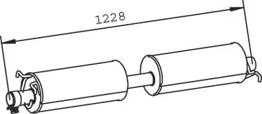 Handler.Part Middle silencer DINEX 32331 1