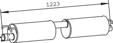 Handler.Part Middle silencer DINEX 32332 1