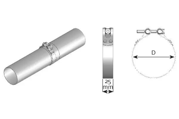 Handler.Part Clamp, exhaust system DINEX 99921 1