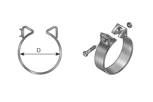 Handler.Part Clamp, exhaust system DINEX 68818 1