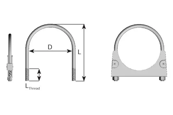 Handler.Part Clamp, exhaust system DINEX 90045 1