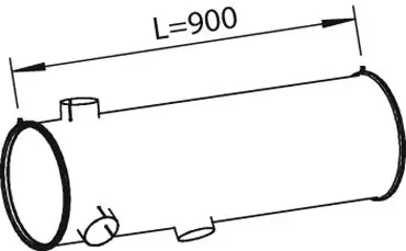 Handler.Part Middle-/end silencer DINEX 28437 1