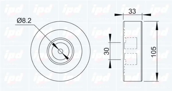 Handler.Part Deflection/guide pulley, v-ribbed belt IPD 150870 2