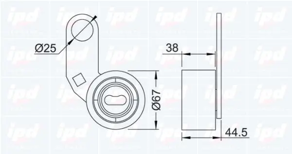 Handler.Part Tensioner pulley, timing belt IPD 140373 2