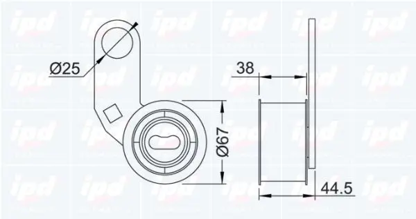 Handler.Part Tensioner pulley, timing belt IPD 140593 2