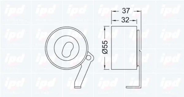 Handler.Part Tensioner pulley, timing belt IPD 140224 2