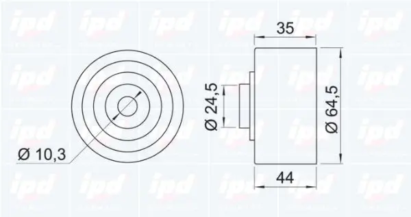 Handler.Part Deflection/guide pulley, timing belt IPD 151008 2