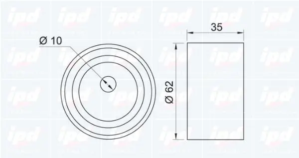 Handler.Part Tensioner pulley, timing belt IPD 140399 2