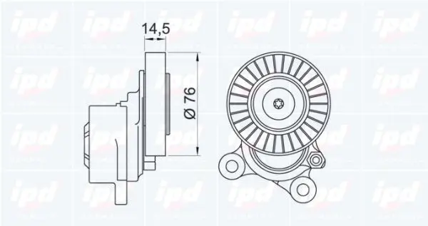 Handler.Part Tensioner lever, v-ribbed belt IPD 153274 2