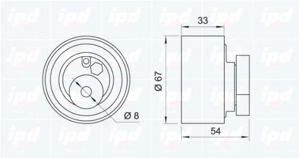 Handler.Part Tensioner pulley, timing belt IPD 140828 2