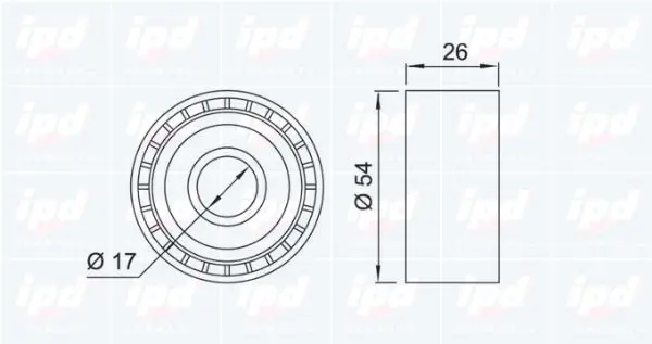 Handler.Part Deflection/guide pulley, v-ribbed belt IPD 150891 2