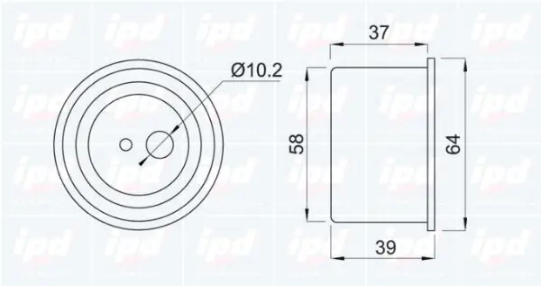 Handler.Part Tensioner pulley, timing belt IPD 140631 2