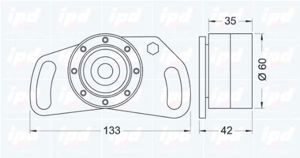 Handler.Part Tensioner pulley, timing belt IPD 140641 2