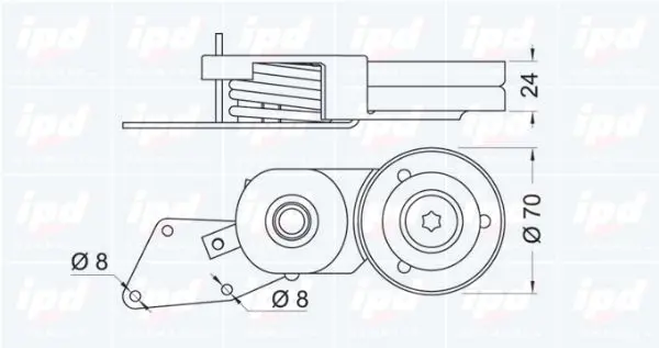 Handler.Part Tensioner lever, v-ribbed belt IPD 153166 2