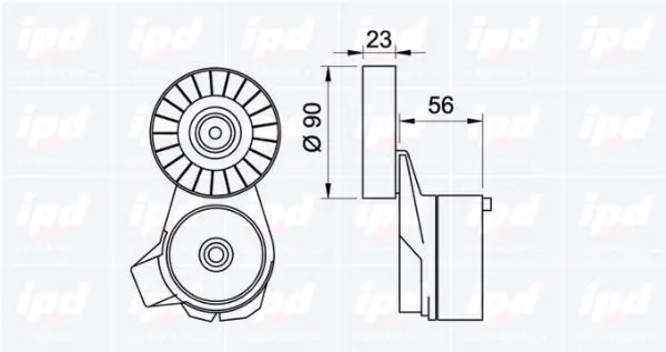 Handler.Part Tensioner lever, v-ribbed belt IPD 100375 2