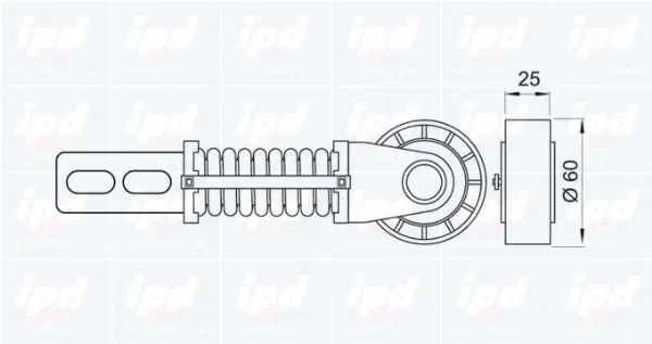 Handler.Part Tensioner lever, v-ribbed belt IPD 100747 2