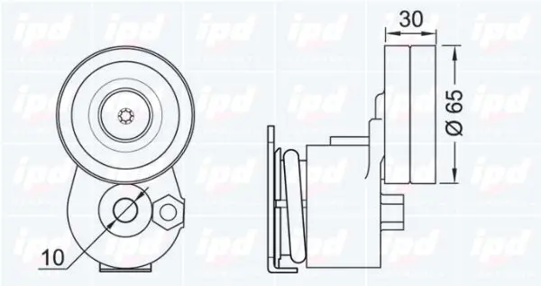 Handler.Part Tensioner lever, v-ribbed belt IPD 101056 2