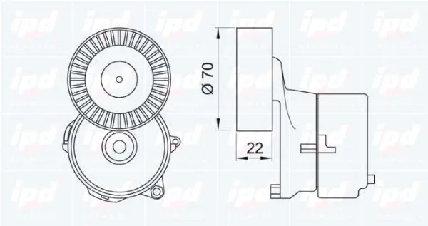 Handler.Part Tensioner lever, v-ribbed belt IPD 153273 2