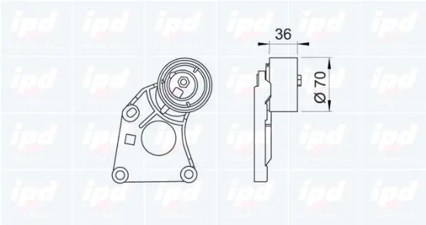 Handler.Part Tensioner, timing belt IPD 140544 2