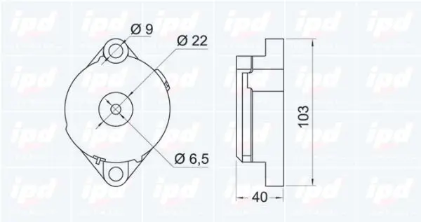 Handler.Part Tensioner lever, v-ribbed belt IPD 100021 2