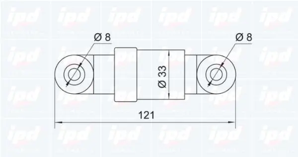 Handler.Part Vibration damper, v-ribbed belt IPD 130023 2