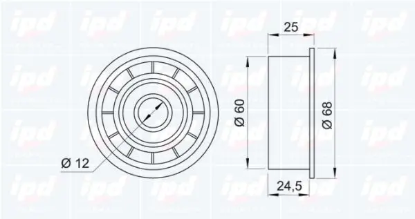 Handler.Part Tensioner pulley, timing belt IPD 140068 2