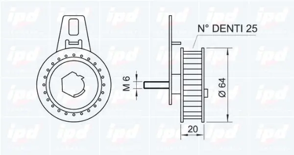 Handler.Part Tensioner pulley, timing belt IPD 140992 2