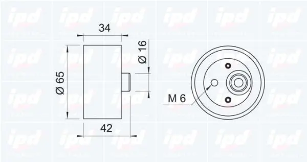 Handler.Part Tensioner pulley, timing belt IPD 140106 2