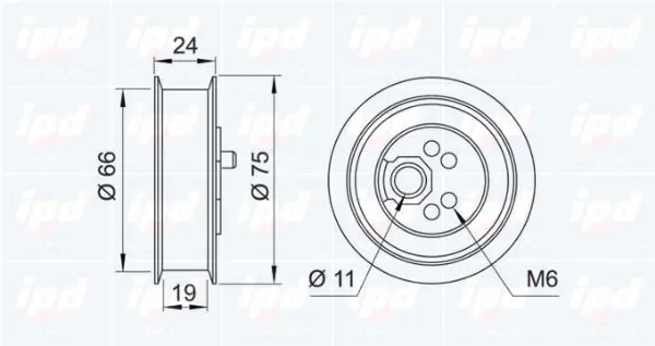 Handler.Part Tensioner pulley, timing belt IPD 140111 2