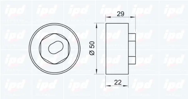 Handler.Part Deflection/guide pulley, timing belt IPD 150128 2