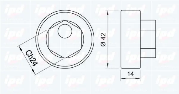 Handler.Part Tensioner pulley, timing belt IPD 140138 2