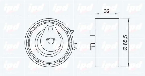 Handler.Part Tensioner pulley, timing belt IPD 140164 2