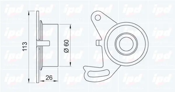 Handler.Part Tensioner pulley, timing belt IPD 140194 2