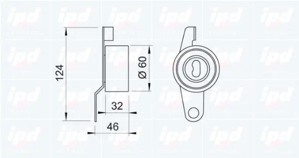 Handler.Part Tensioner pulley, timing belt IPD 140209 2