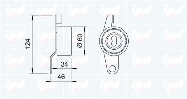 Handler.Part Tensioner pulley, timing belt IPD 140592 2