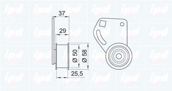 Handler.Part Tensioner pulley, timing belt IPD 140211 2