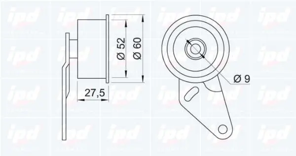 Handler.Part Tensioner pulley, timing belt IPD 140219 2