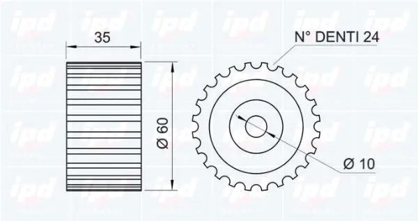 Handler.Part Deflection/guide pulley, timing belt IPD 150222 2