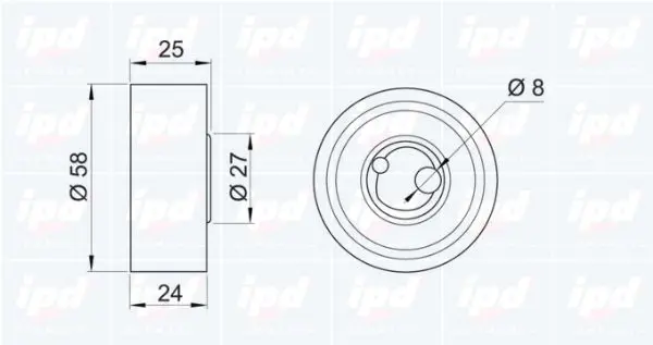 Handler.Part Tensioner pulley, timing belt IPD 140231 2