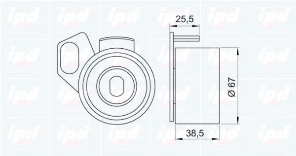 Handler.Part Tensioner pulley, timing belt IPD 140253 2