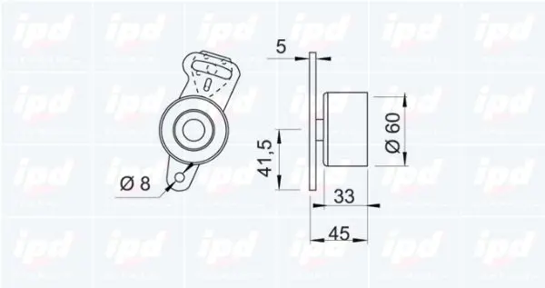 Handler.Part Tensioner pulley, timing belt IPD 140309 2