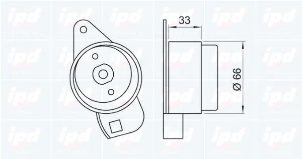 Handler.Part Tensioner pulley, timing belt IPD 140332 2