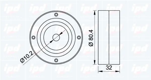 Handler.Part Deflection/guide pulley, timing belt IPD 150333 2