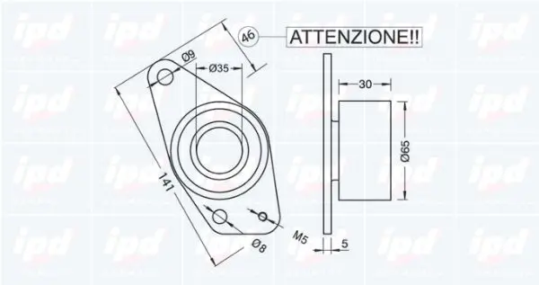 Handler.Part Deflection/guide pulley, timing belt IPD 150335 2