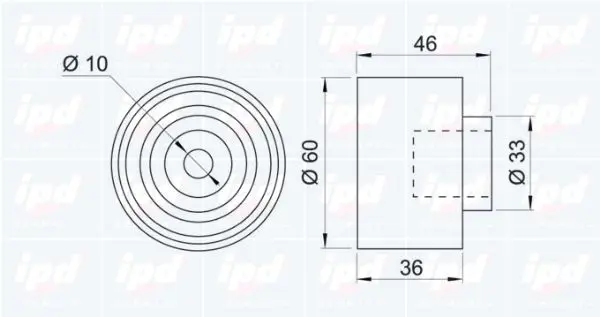 Handler.Part Deflection/guide pulley, timing belt IPD 150362 2