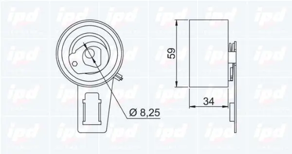 Handler.Part Tensioner pulley, timing belt IPD 140380 2