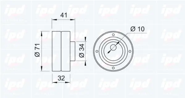 Handler.Part Tensioner pulley, timing belt IPD 140408 2