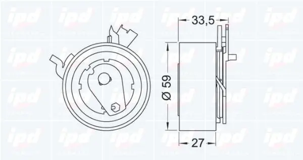 Handler.Part Tensioner pulley, timing belt IPD 140997 2