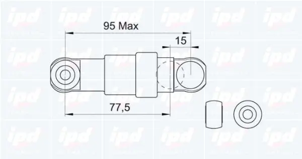 Handler.Part Vibration damper, v-ribbed belt IPD 130476 2